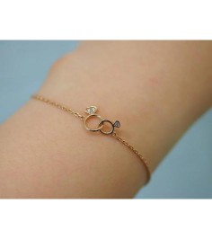 Steel charm bracelet